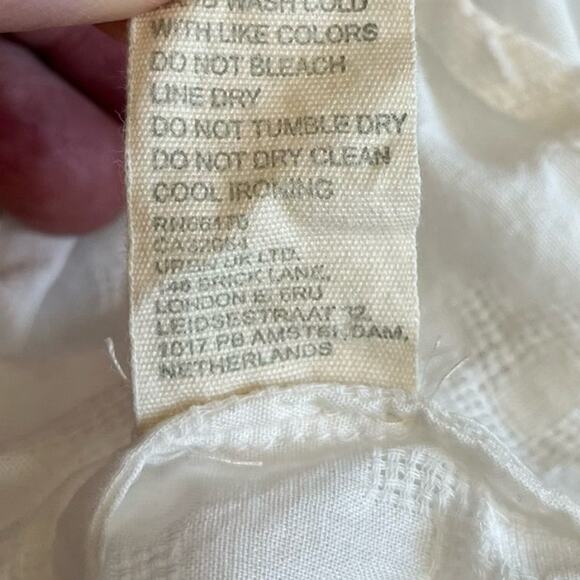 Forever That Girl for Anthropologie Peasant Blouse Shirt Size XL White Cotton - Picture 11 of 12